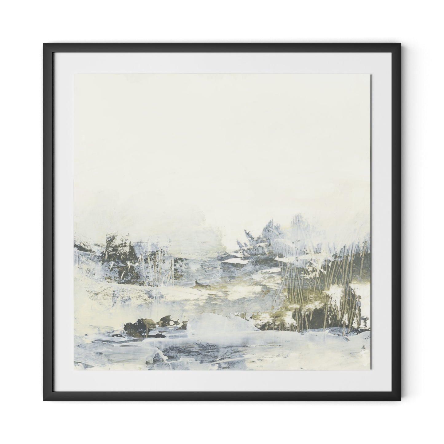 Sea Sage Framed Paper / 32 x 32 in / Black