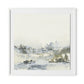Sea Sage Framed Paper / 32 x 32 in / White