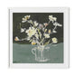 White Blooms Framed Paper / 32 x 32 in / White