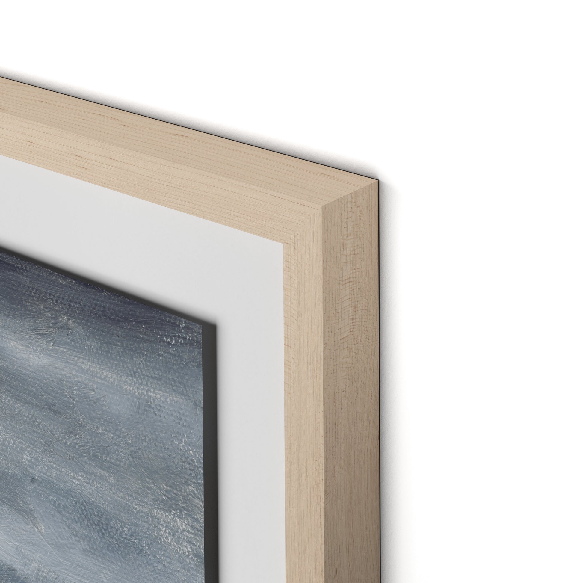 Open Seas Framed Paper / 32 x 32 in / Natural Maple