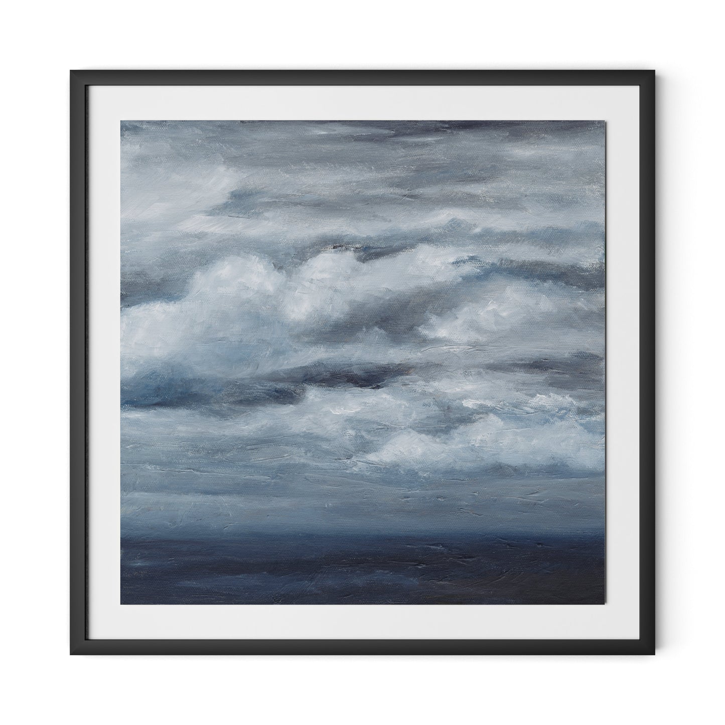 Open Seas Framed Paper / 32 x 32 in / Black