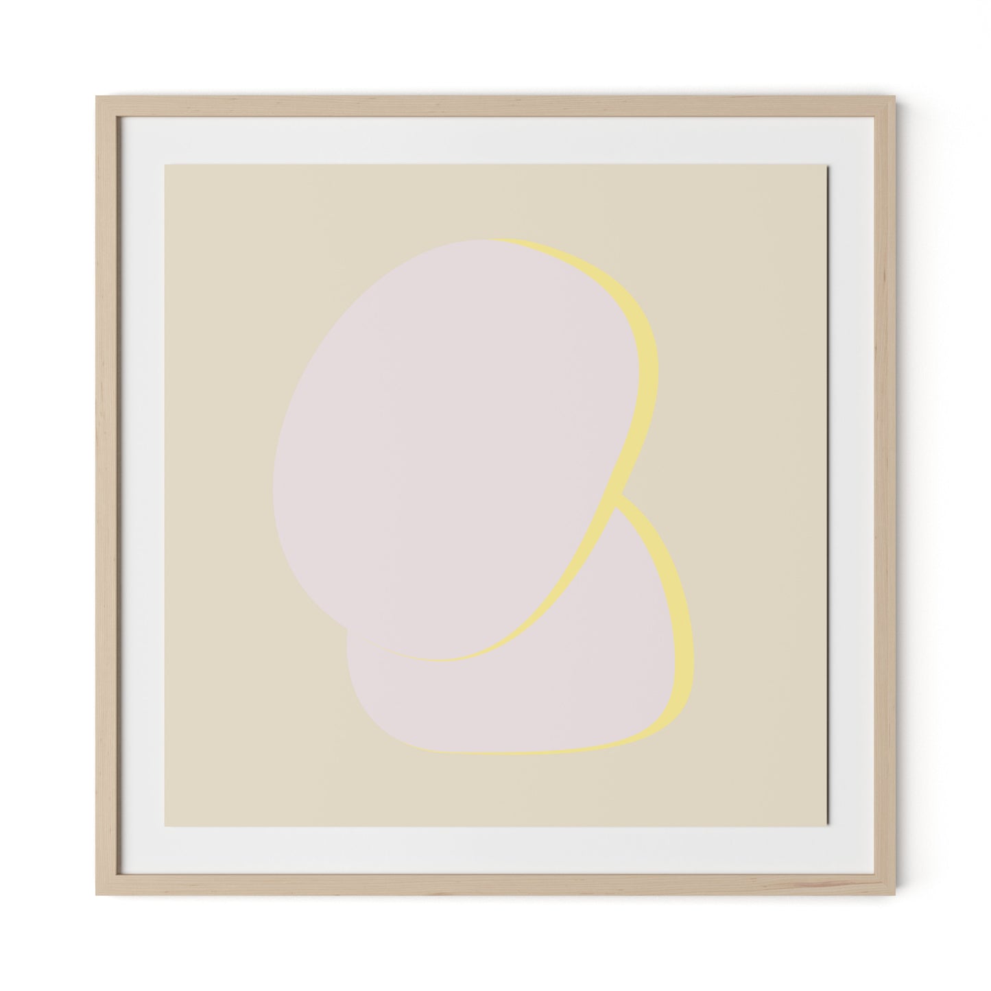 Stones 2 - Recolor 2 Framed Paper / 32 x 32 in / Natural Maple