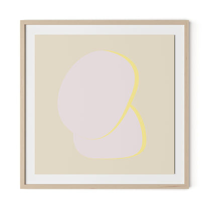 Stones 2 - Recolor 2 Framed Paper / 32 x 32 in / Natural Maple