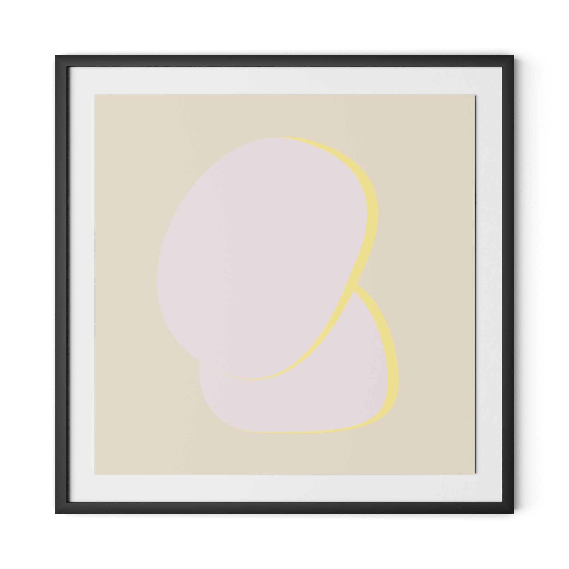 Stones 2 - Recolor 2 Framed Paper / 32 x 32 in / Black