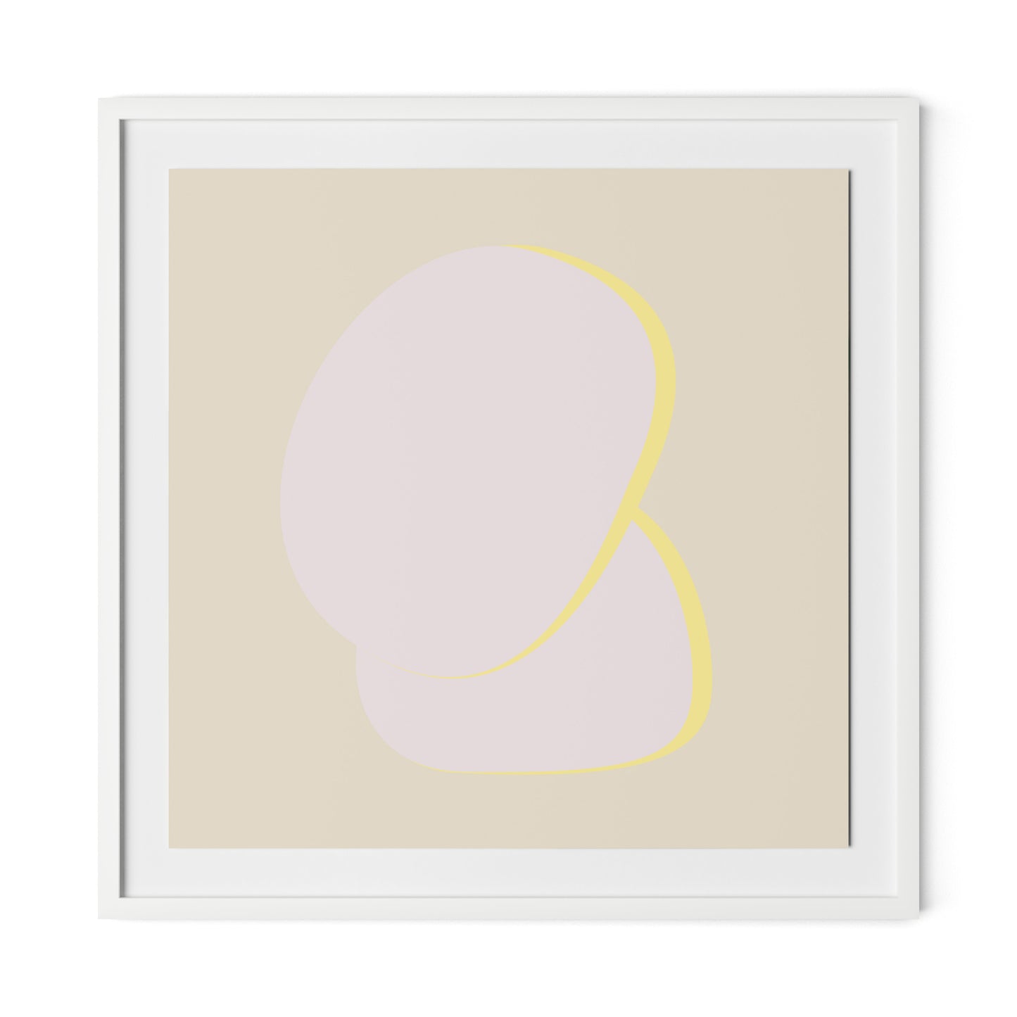 Stones 2 - Recolor 2 Framed Paper / 32 x 32 in / White