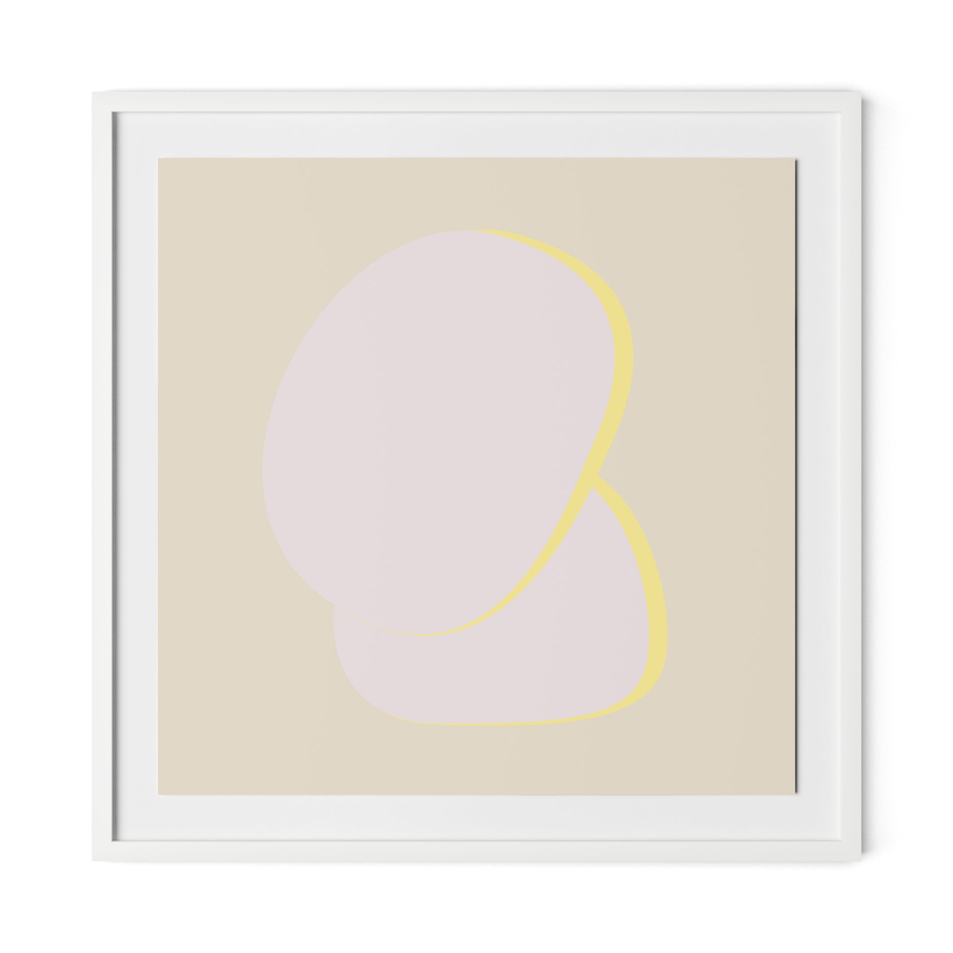 Stones 2 - Recolor 2 Framed Paper / 32 x 32 in / White