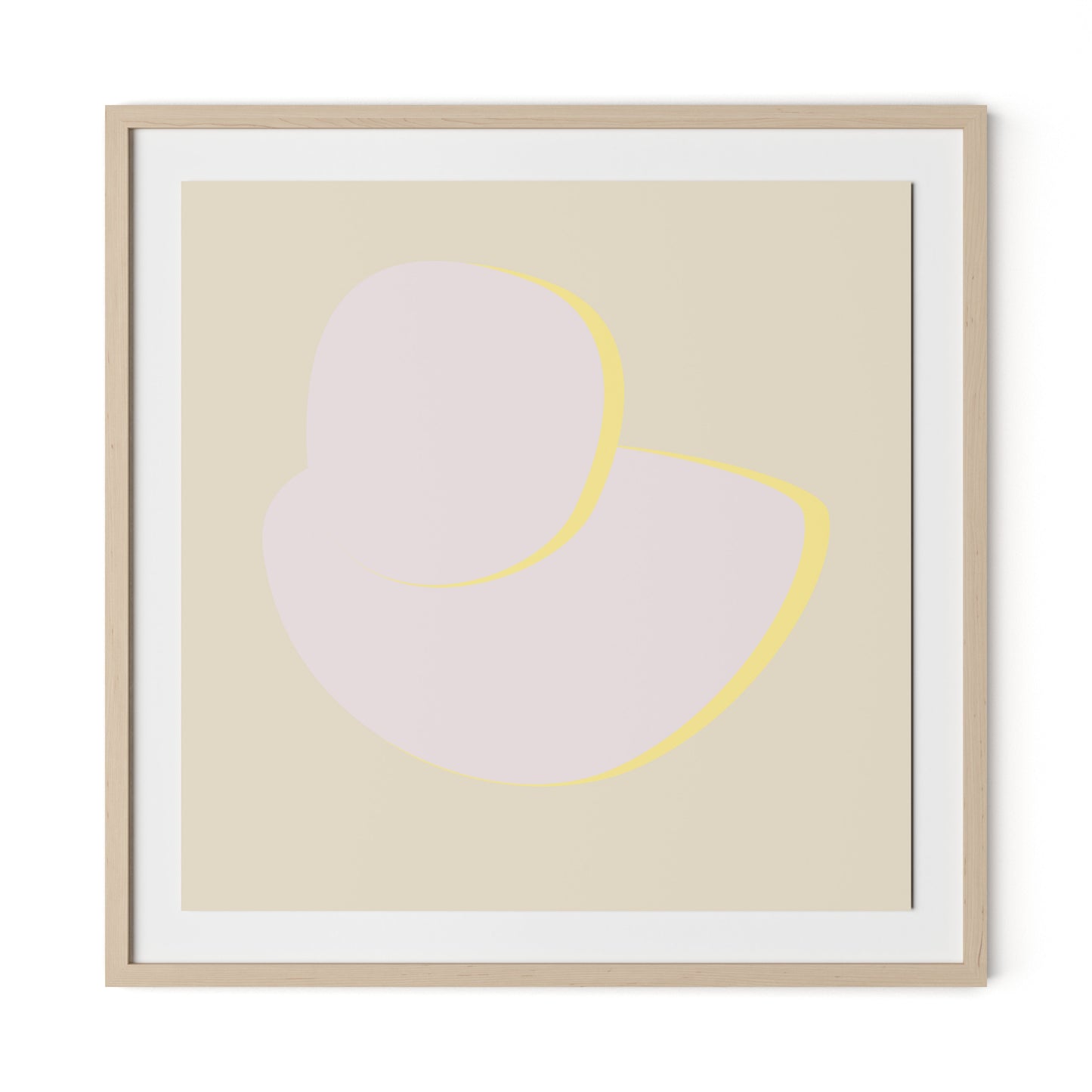 Stones E - Recolor 2 Framed Paper / 32 x 32 in / Natural Maple