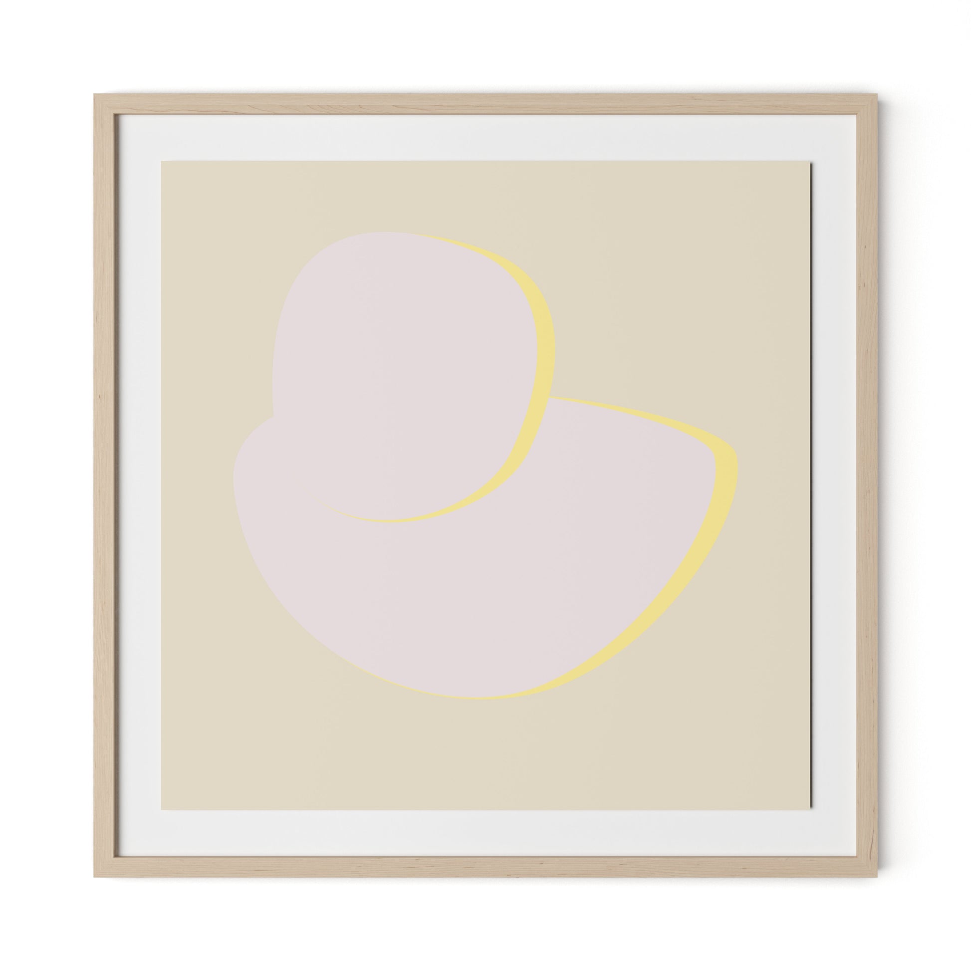 Stones E - Recolor 2 Framed Paper / 32 x 32 in / Natural Maple