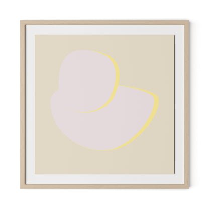 Stones E - Recolor 2 Framed Paper / 32 x 32 in / Natural Maple