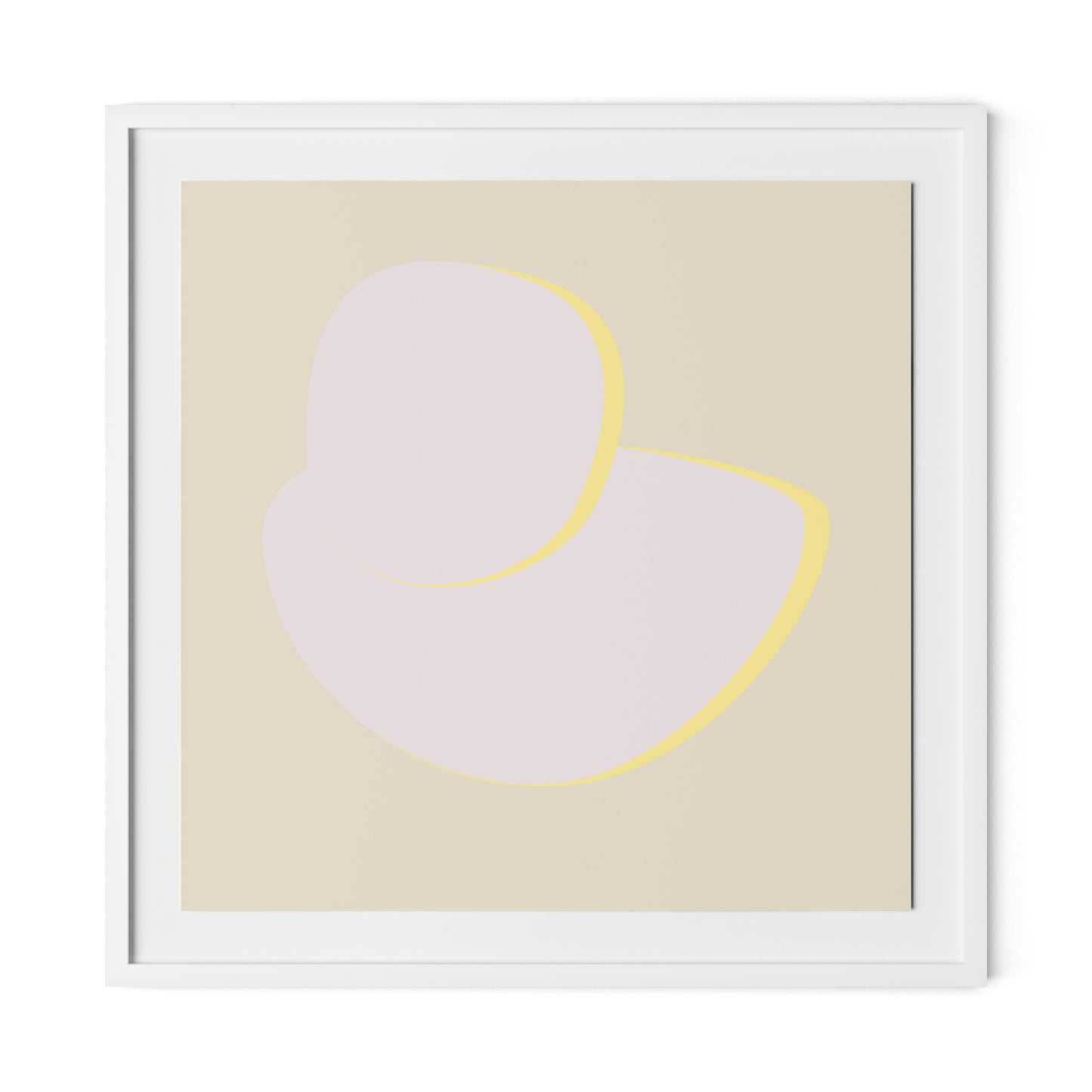 Stones E - Recolor 2 Framed Paper / 32 x 32 in / White