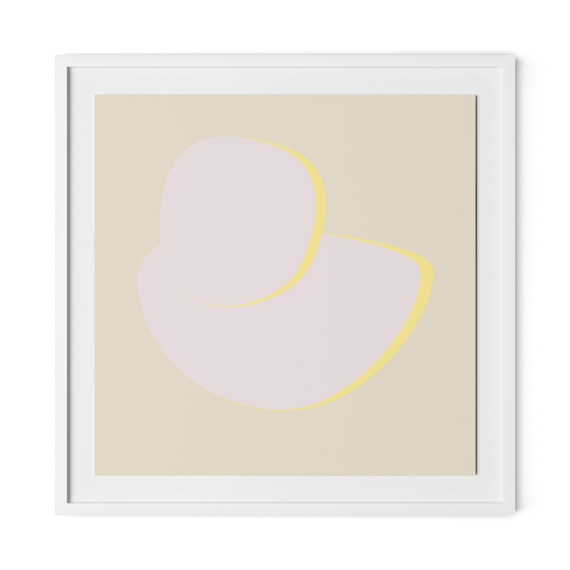 Stones E - Recolor 2 Framed Paper / 32 x 32 in / White