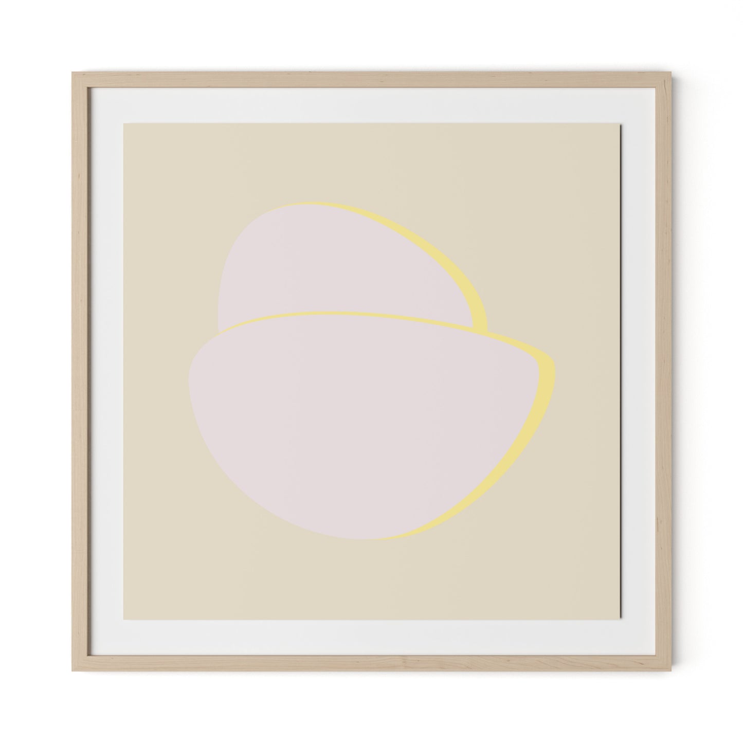 Stones C - Recolor 2 Framed Paper / 32 x 32 in / Natural Maple