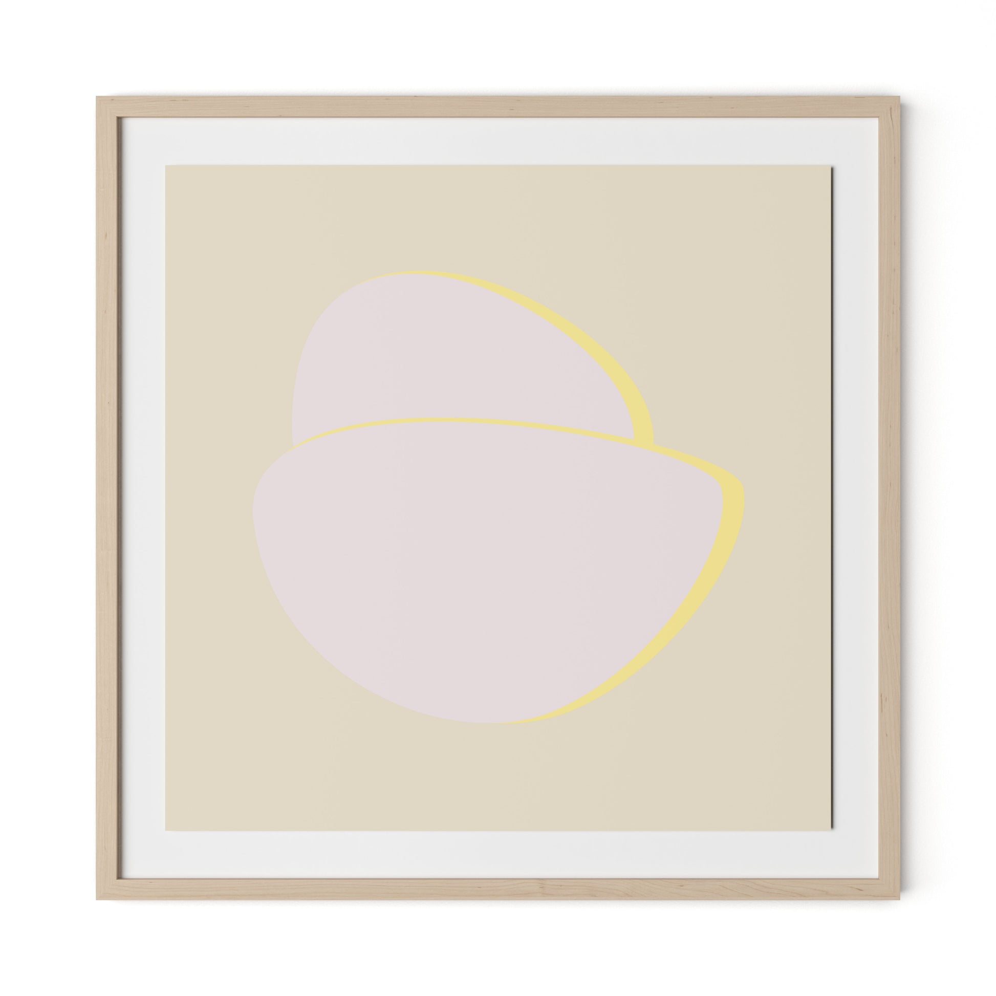 Stones C - Recolor 2 Framed Paper / 32 x 32 in / Natural Maple