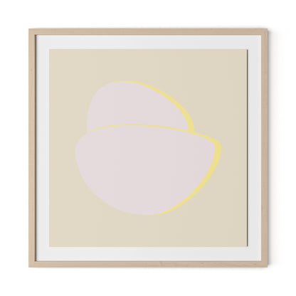 Stones C - Recolor 2 Framed Paper / 32 x 32 in / Natural Maple