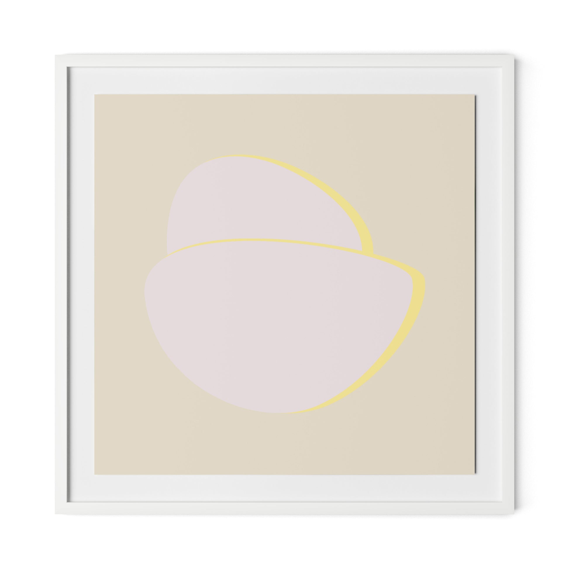 Stones C - Recolor 2 Framed Paper / 32 x 32 in / White