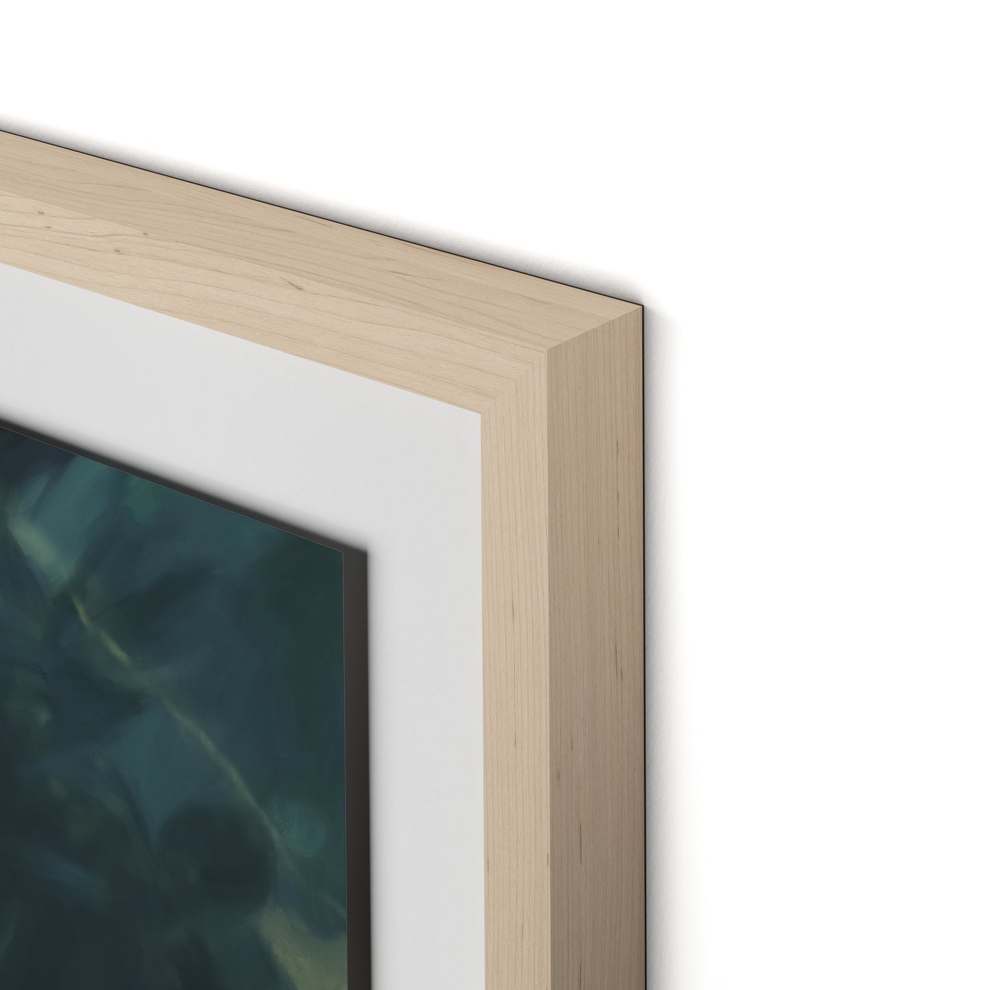 Geo Framed Paper / 32 x 32 in / Natural Maple