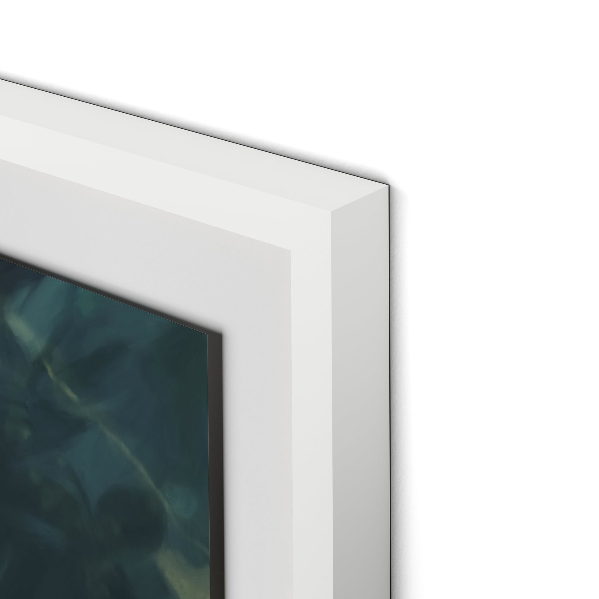 Geo Framed Paper / 32 x 32 in / White