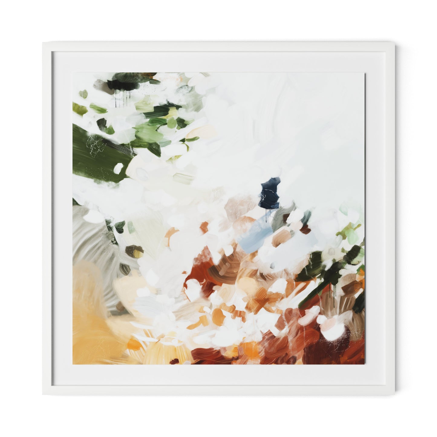 Avis Framed Paper / 32 x 32 in / White