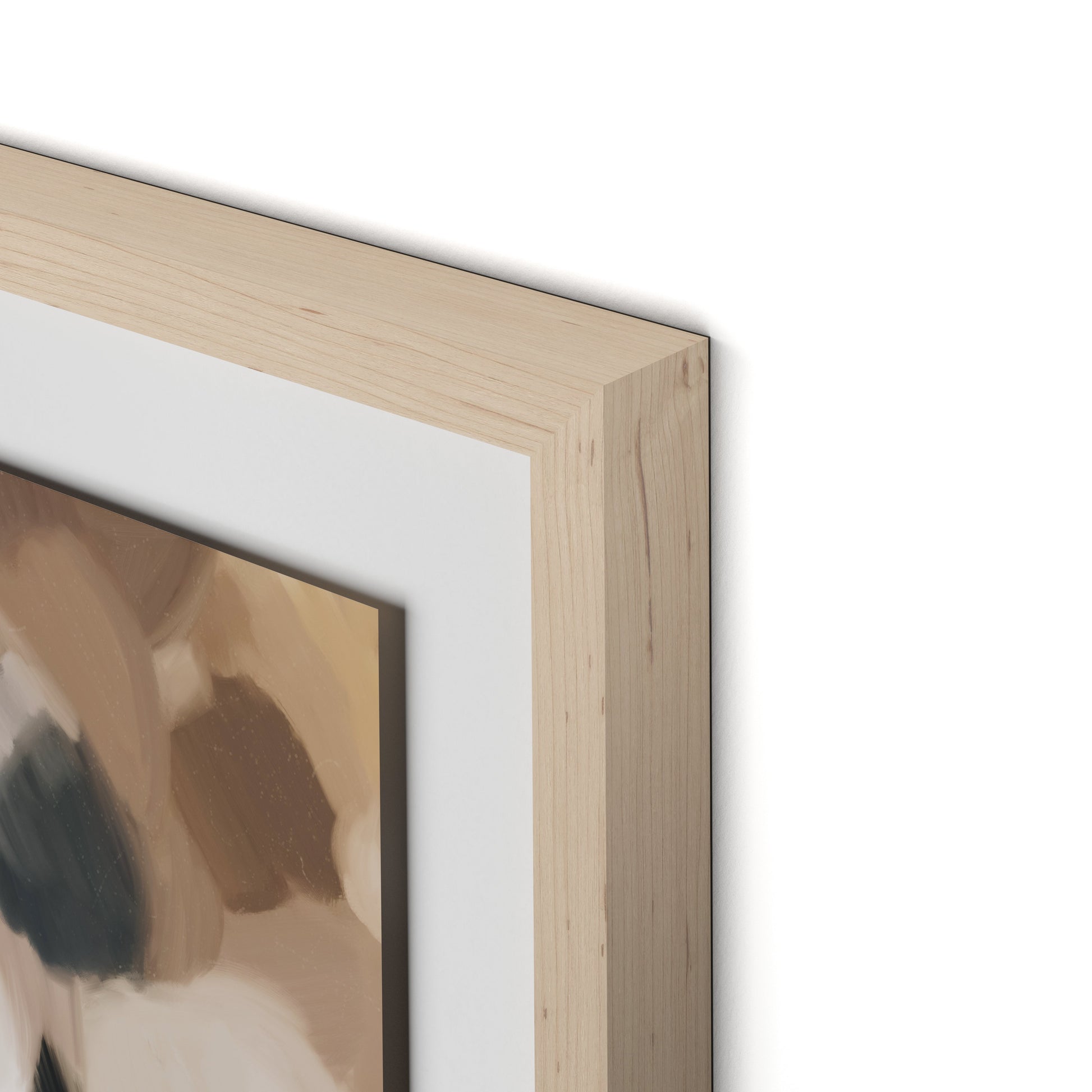 Indigo Framed Paper / 32 x 32 in / Natural Maple