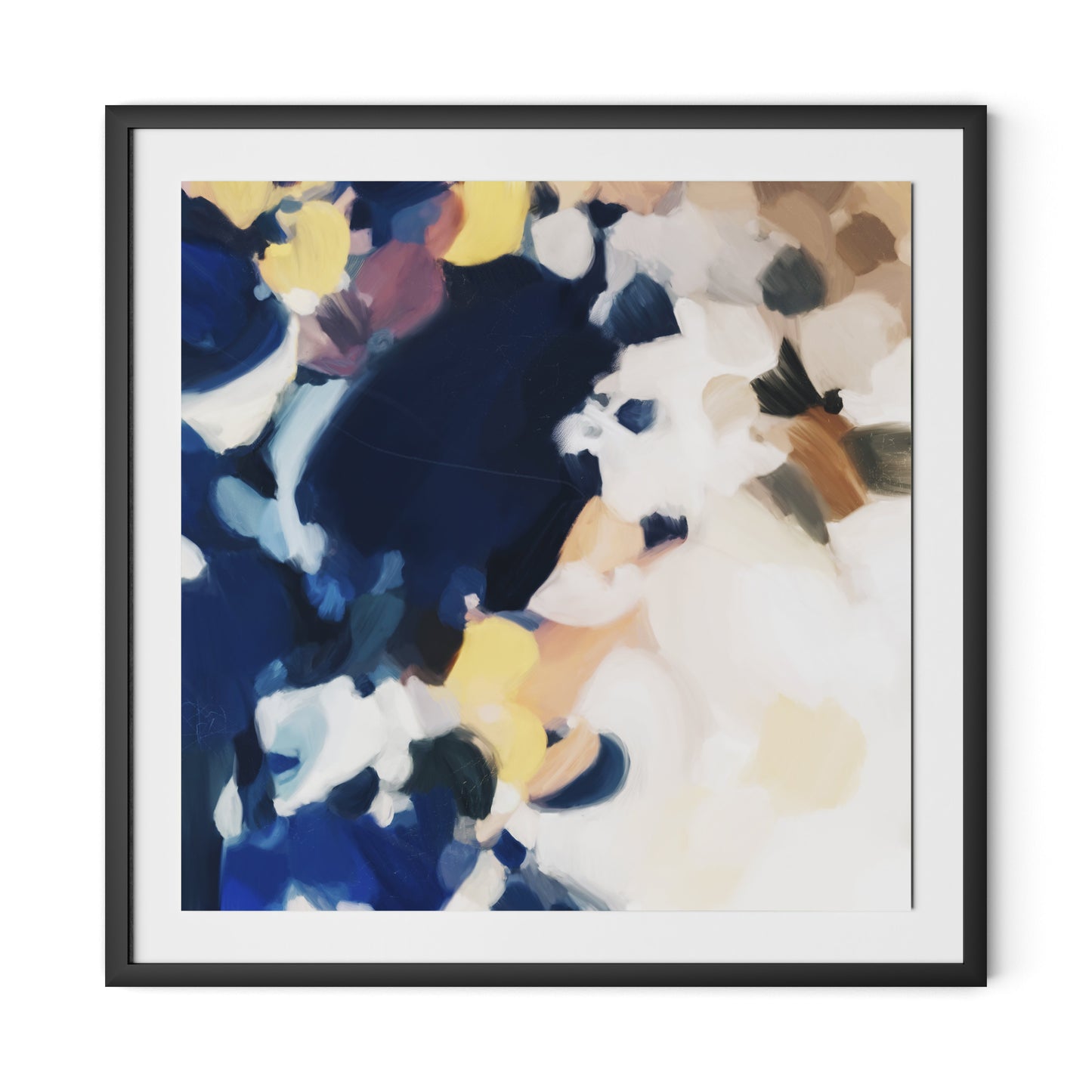 Indigo Framed Paper / 32 x 32 in / Black