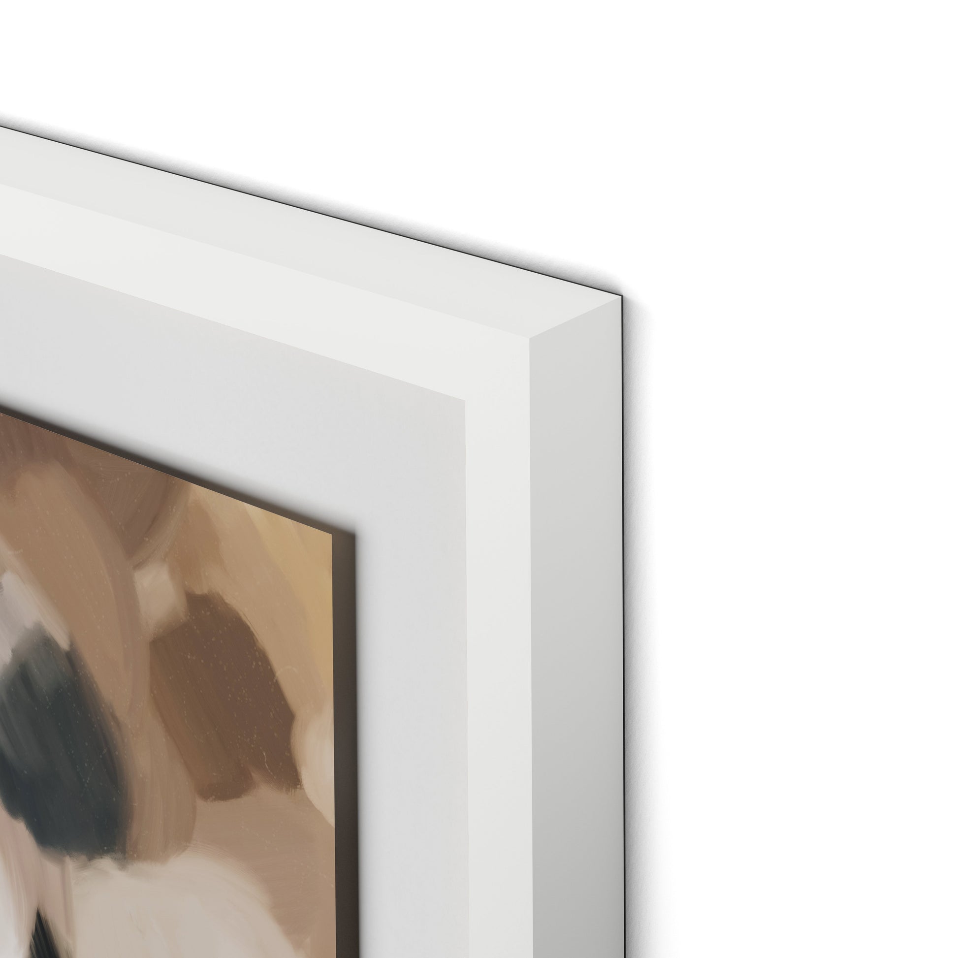 Indigo Framed Paper / 32 x 32 in / White