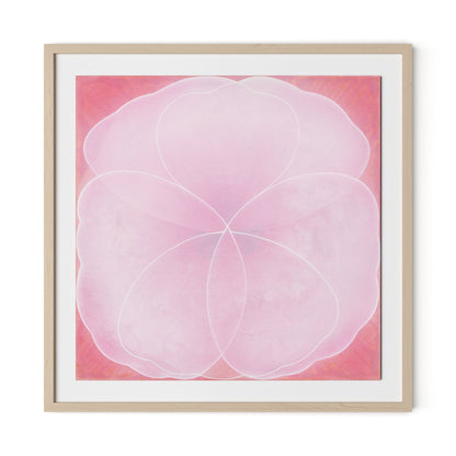 Wild Rose Framed Paper / 32 x 32 in / Natural Maple