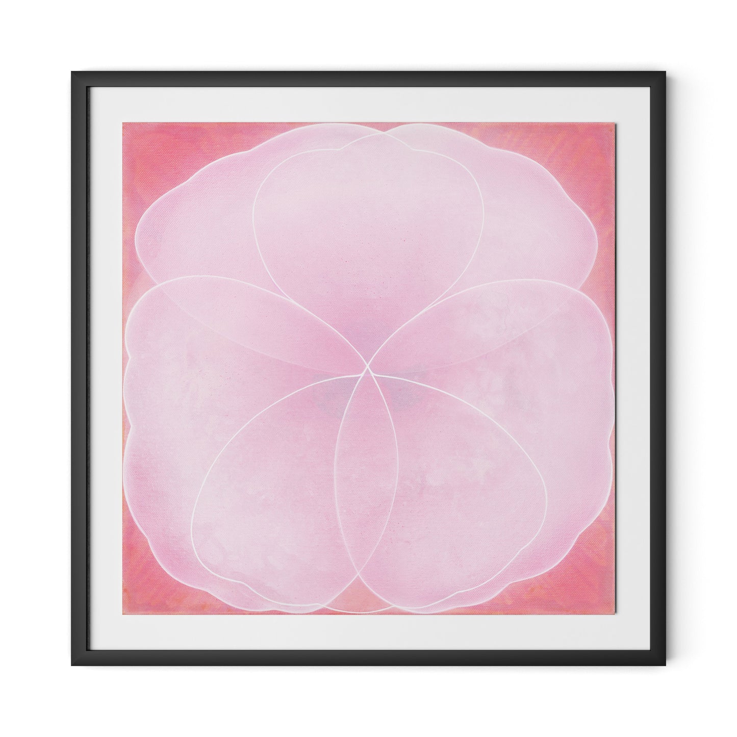 Wild Rose Framed Paper / 32 x 32 in / Black