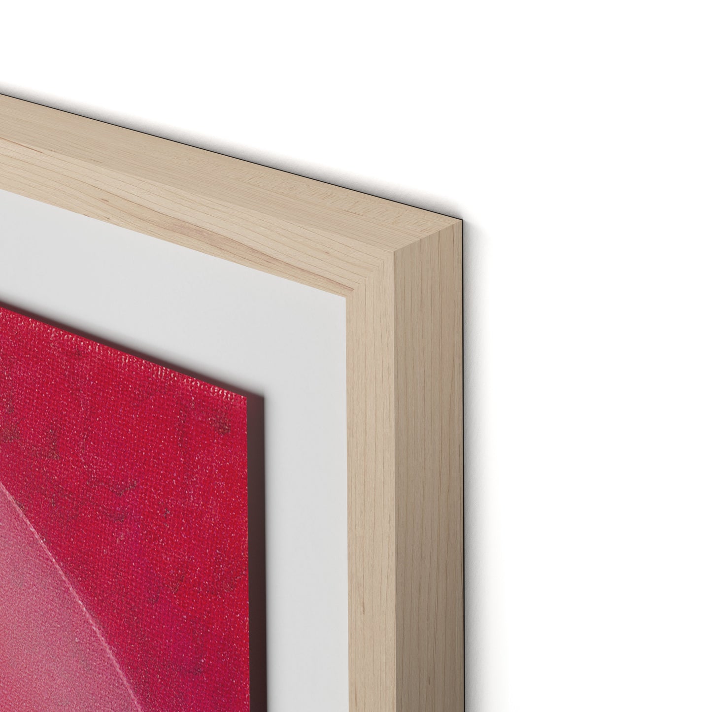 Rose III Framed Paper / 32 x 32 in / Natural Maple