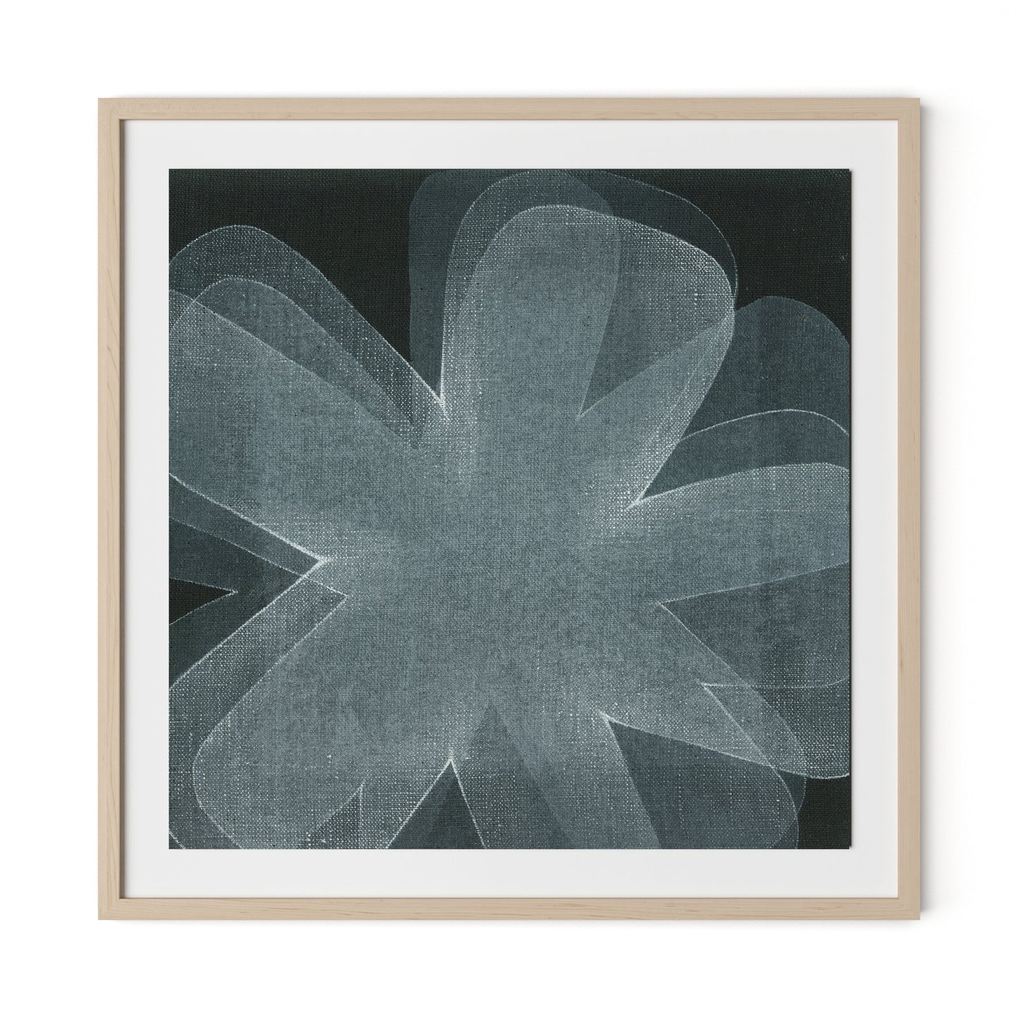 Shadows I Framed Paper / 32 x 32 in / Natural Maple