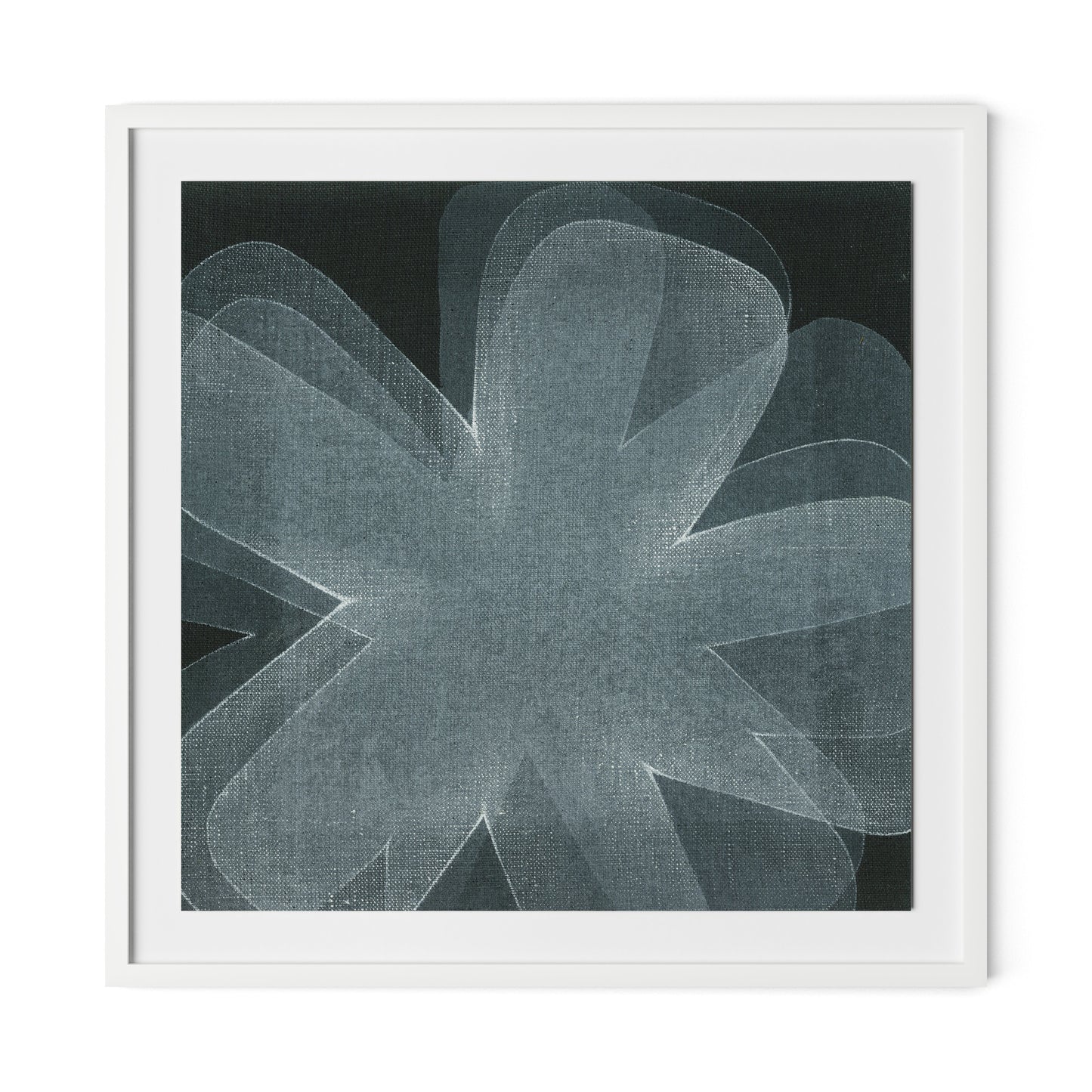 Shadows I Framed Paper / 32 x 32 in / White