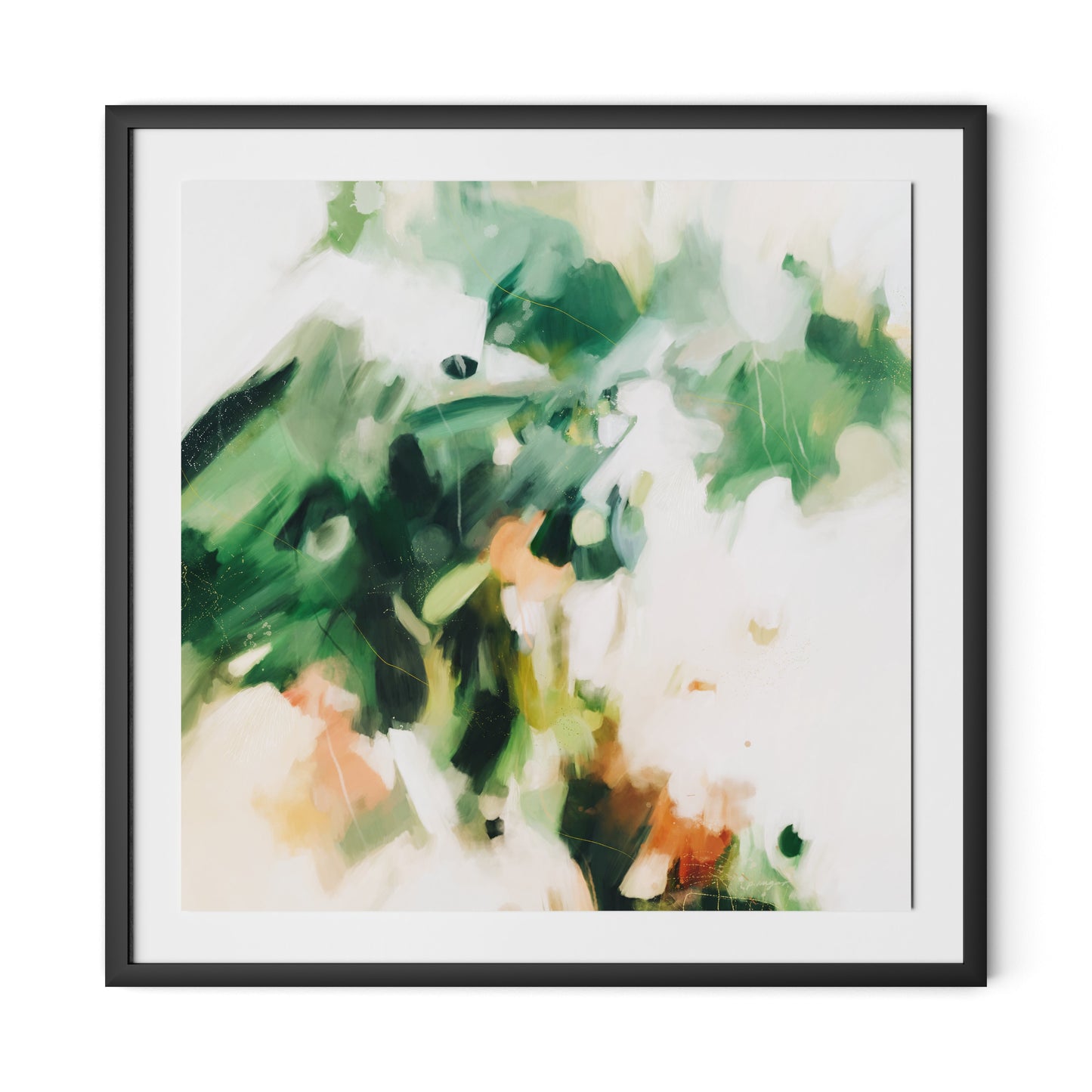 Evergreen Framed Paper / 32 x 32 in / Black