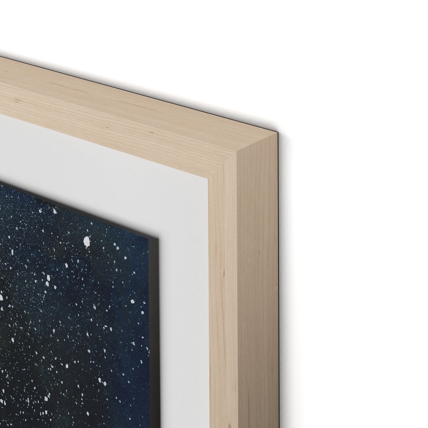 Solar System Framed Paper / 24 x 32 in / Natural Maple