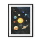 Solar System Framed Paper / 24 x 32 in / Black