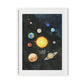 Solar System Framed Paper / 24 x 32 in / White