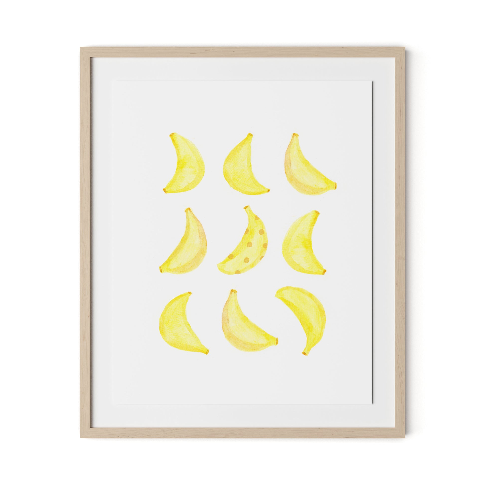 Bananarama Framed Paper / 26.5 x 32 in / Natural Maple
