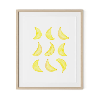 Bananarama Framed Paper / 26.5 x 32 in / Natural Maple