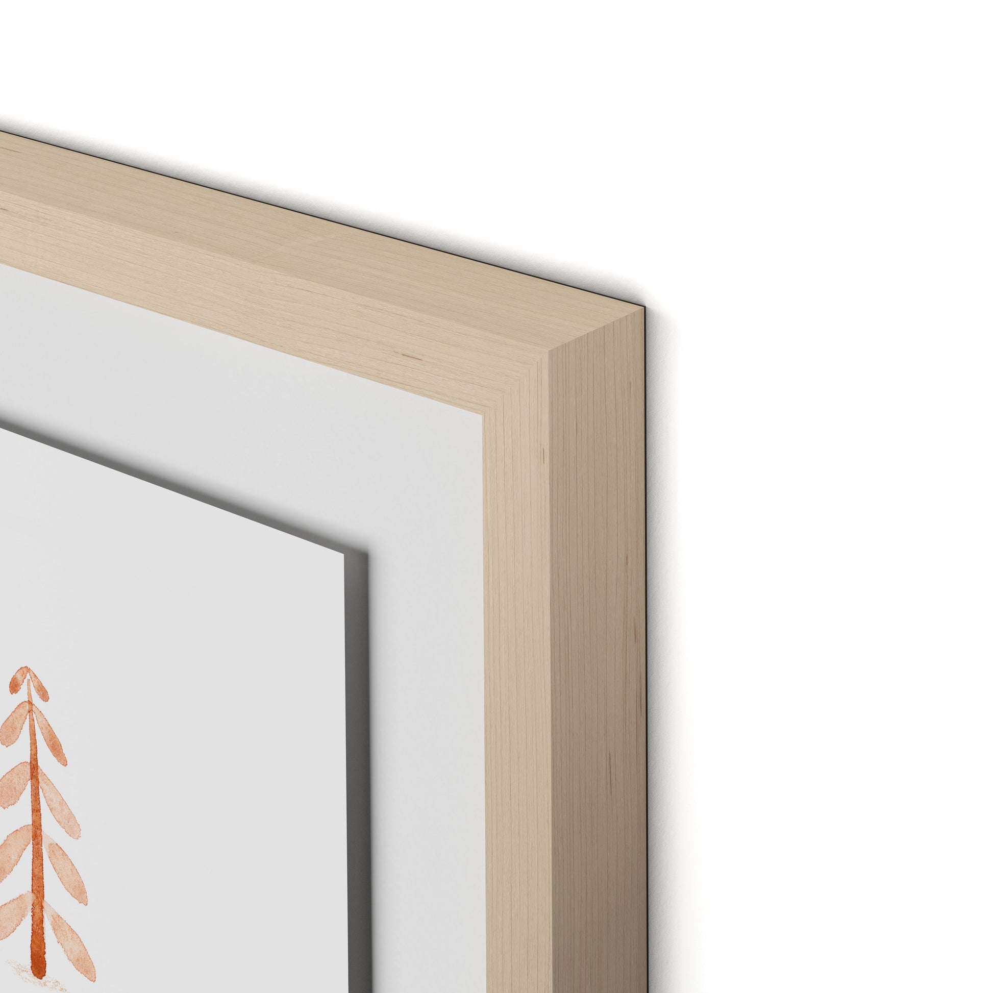 Cozy Forest Framed Paper / 26.5 x 32 in / Natural Maple