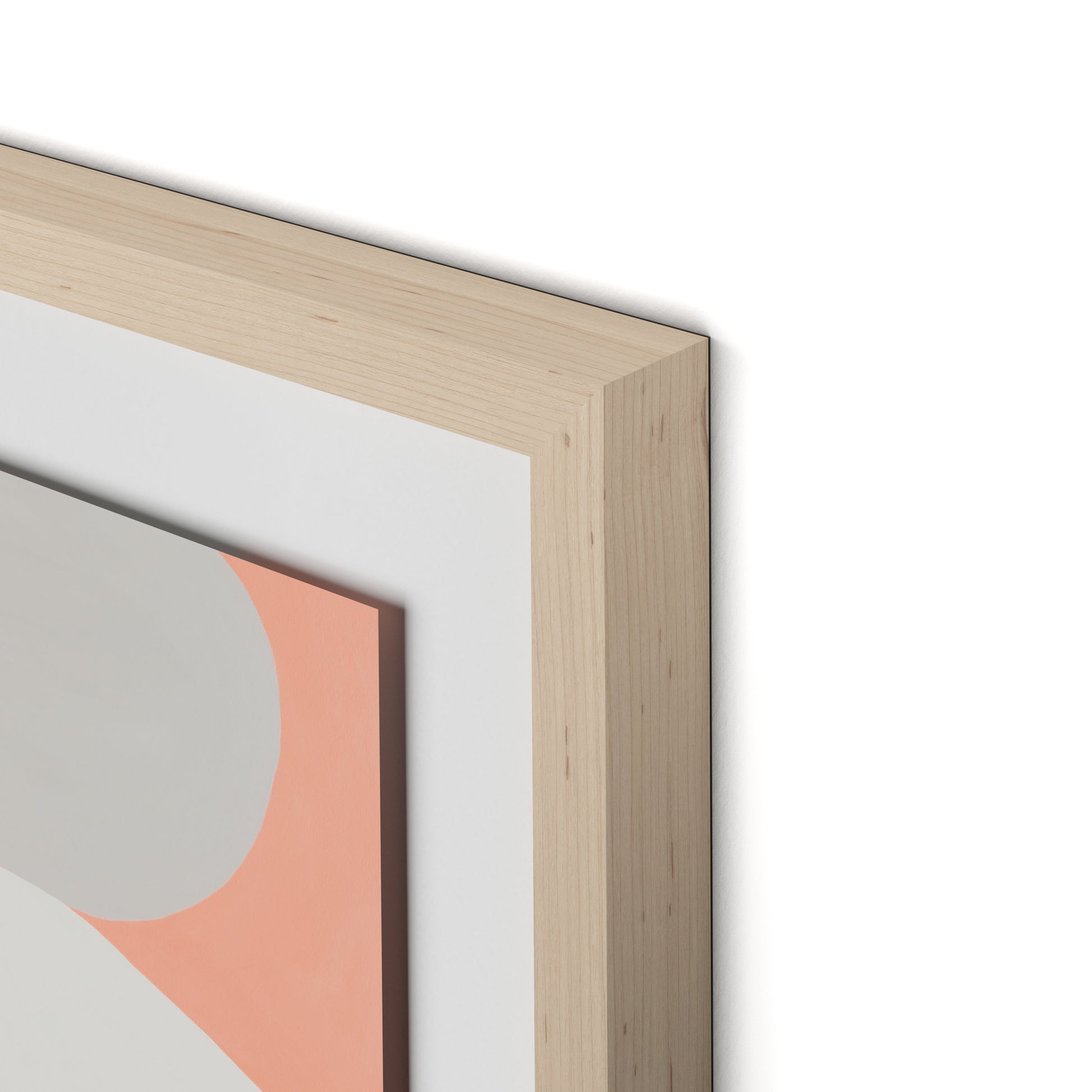 Pink Party Stack Framed Paper / 22 x 32 in / Natural Maple