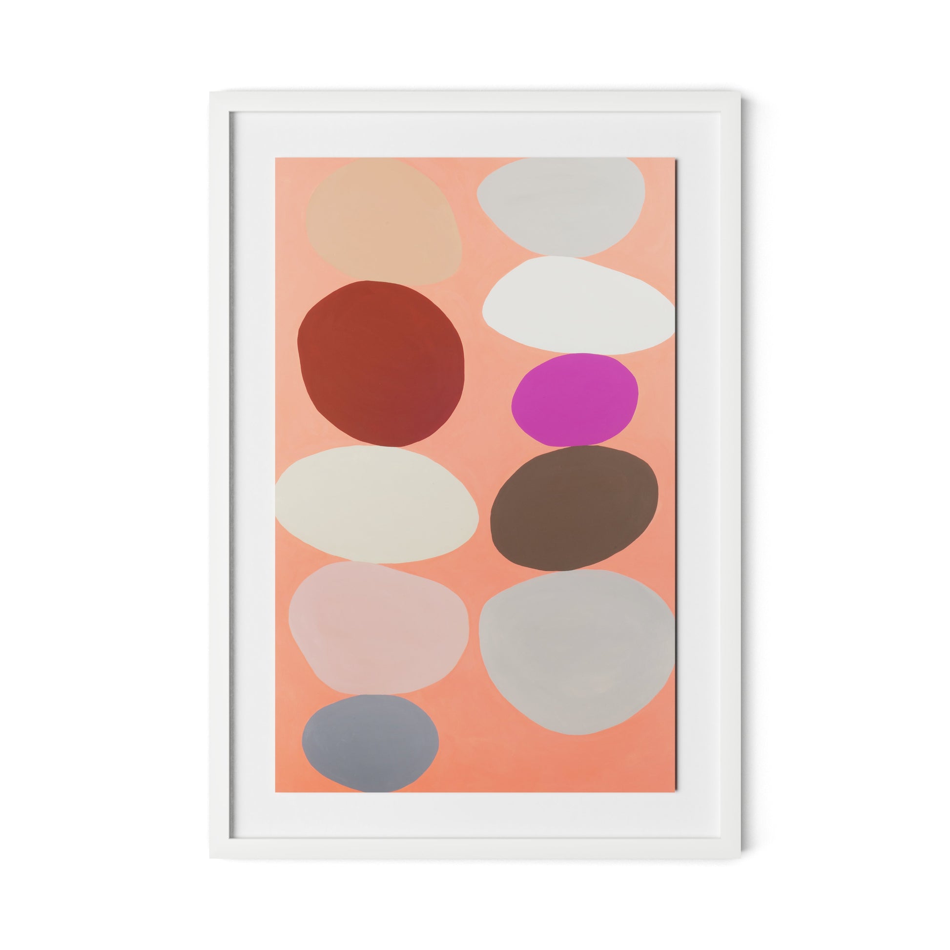 Pink Party Stack Framed Paper / 22 x 32 in / White