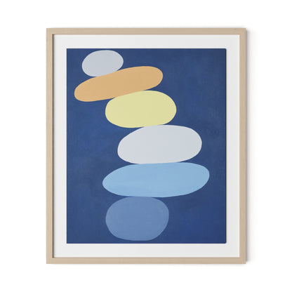 Boardwalk Stack Framed Paper / 27 x 32 in / Natural Maple