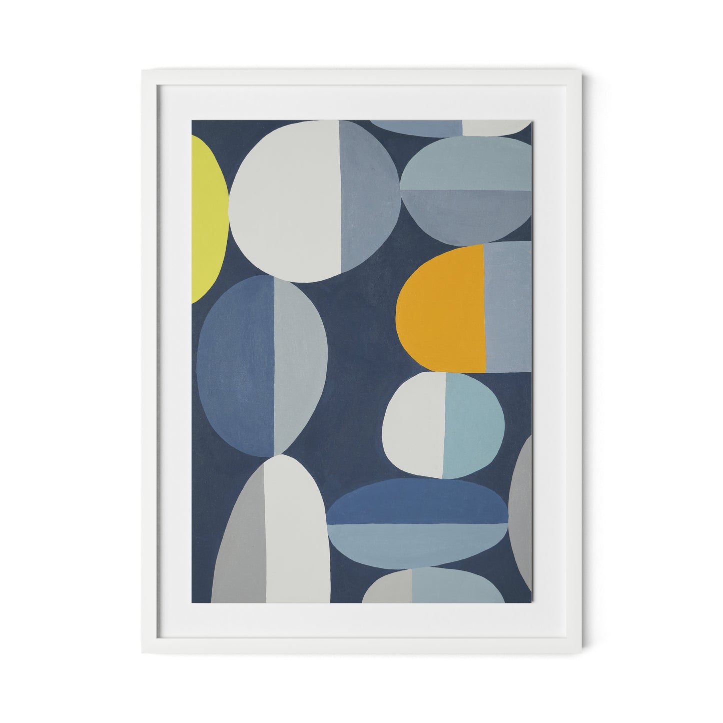 Waterfront Stack Framed Paper / 24 x 32 in / White