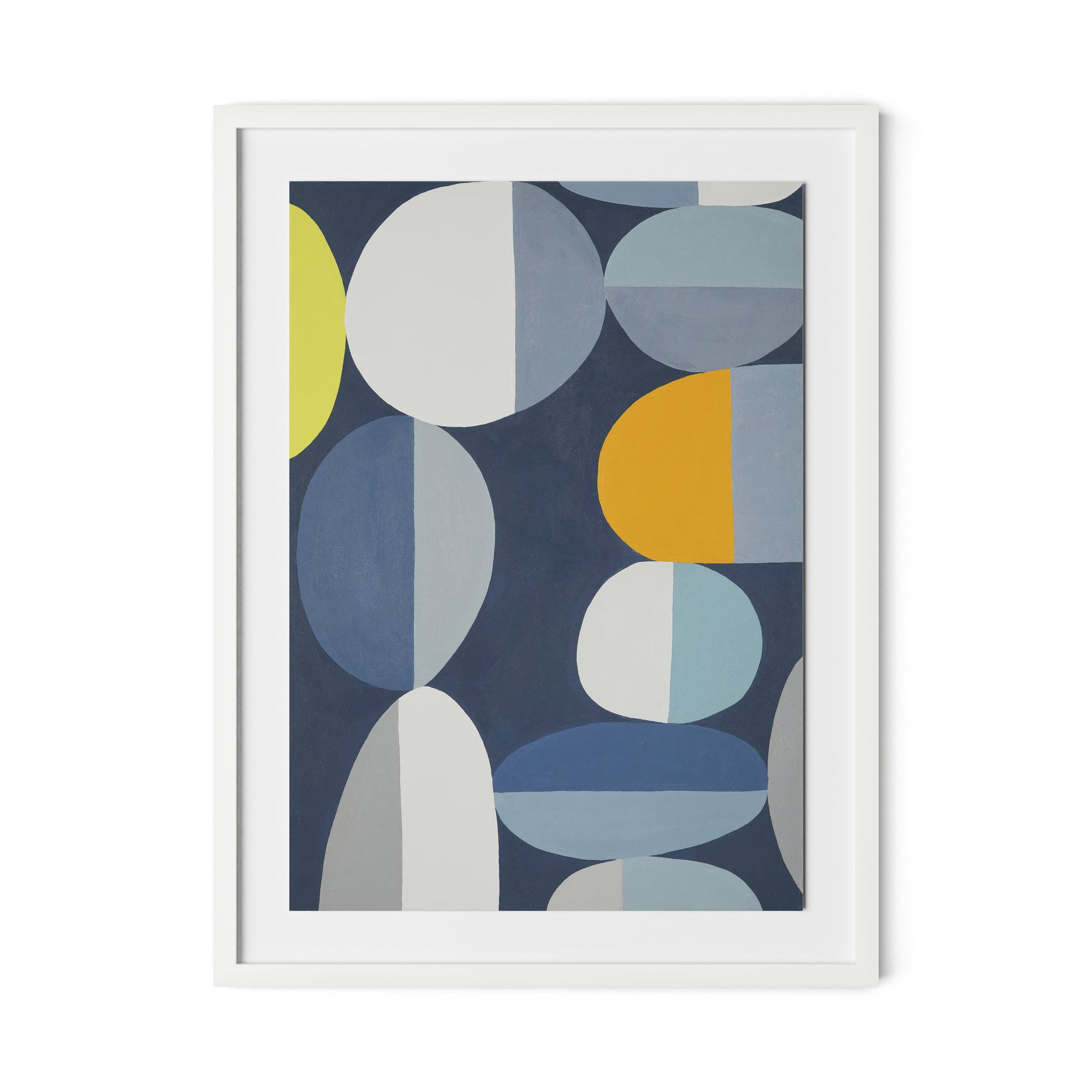 Waterfront Stack Framed Paper / 24 x 32 in / White