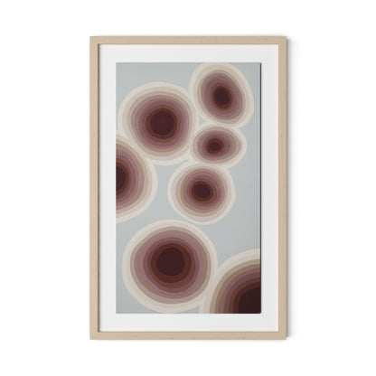 Plum Sky Rounds Framed Paper / 20.5 x 32 in / Natural Maple