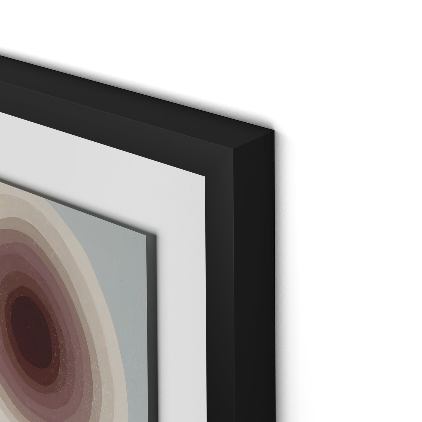 Plum Sky Rounds Framed Paper / 20.5 x 32 in / Black