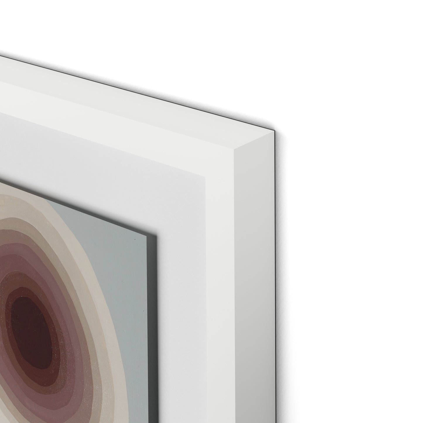 Plum Sky Rounds Framed Paper / 20.5 x 32 in / White