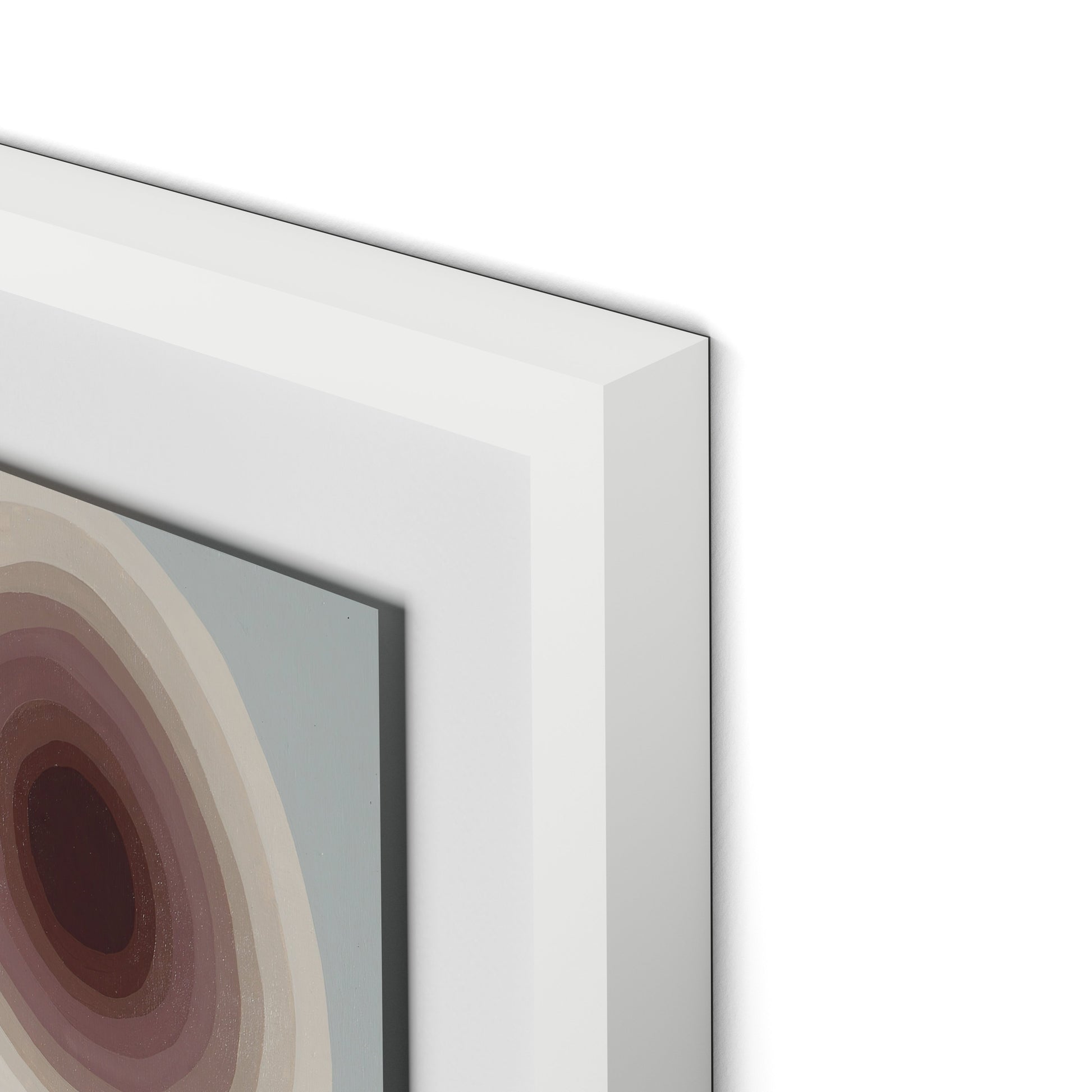 Plum Sky Rounds Framed Paper / 20.5 x 32 in / White