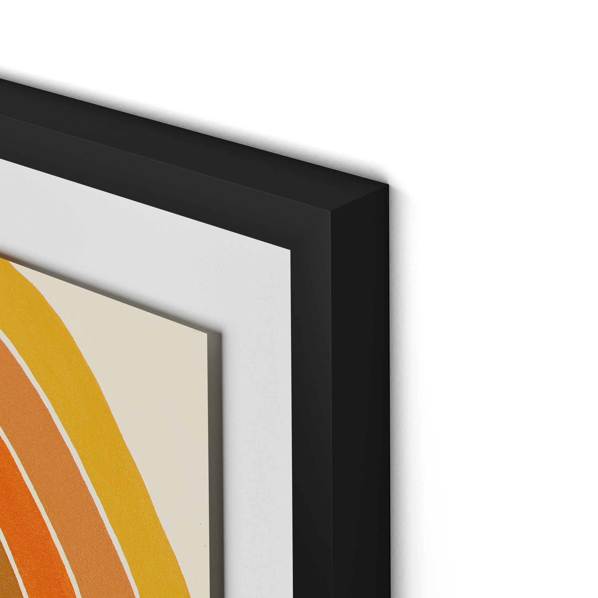 Vintage Rainbow Framed Paper / 26.5 x 32 in / Black