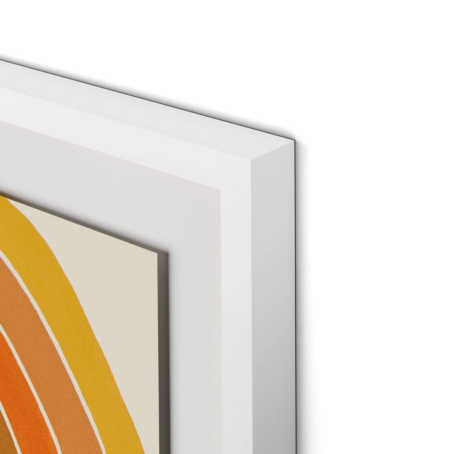 Vintage Rainbow Framed Paper / 26.5 x 32 in / White