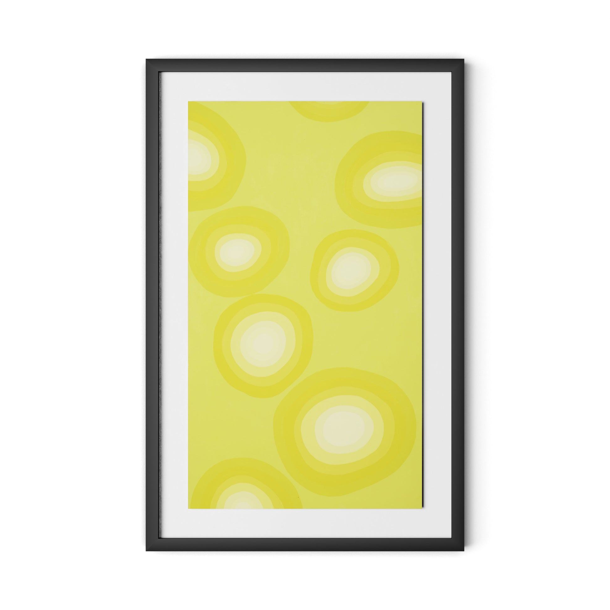Citrus Rounds Framed Paper / 20.5 x 32 in / Black