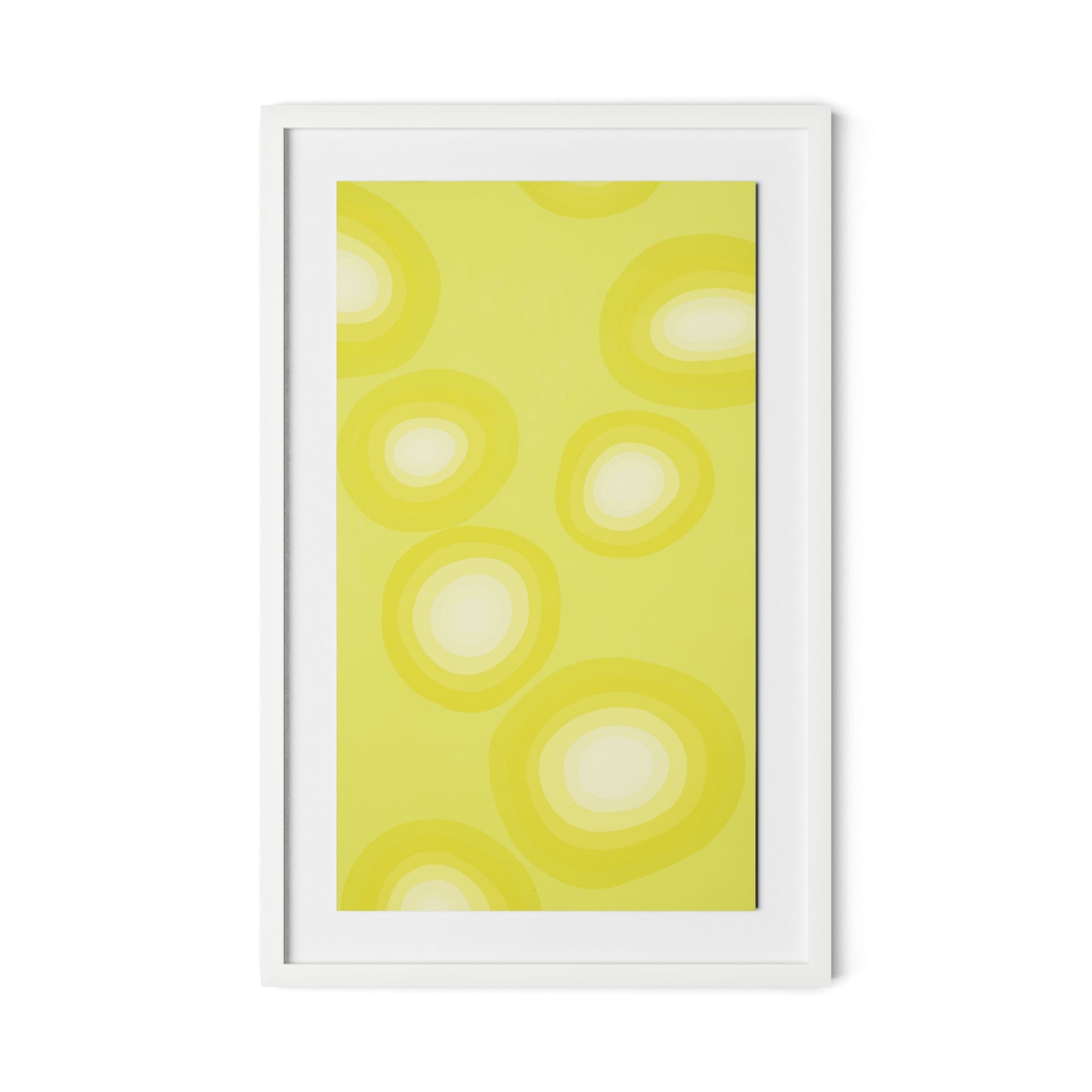 Citrus Rounds Framed Paper / 20.5 x 32 in / White